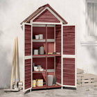 Tuinschuur massief grenenhout 89x52,5x175 cm mokka