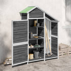 Tuinschuur 120x53.5x170 cm massief grenenhout grijs