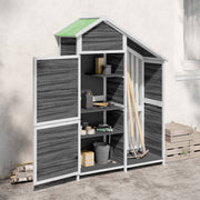 Tuinschuur 120x53.5x170 cm massief grenenhout grijs