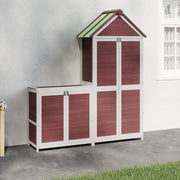 Tuinhuis set massief grenenhout bruin