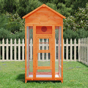 Aviary 91.5x53x170 cm solid pine wood brown