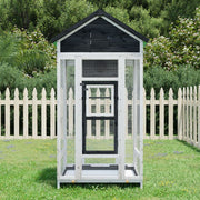 Aviary 91.5x53x170 cm solid pine wood grey