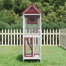 Volière 60X58,5X160 Cm Massief Grenenhout Kleurig Mokka