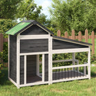 Dog Kennel 143X60.5X109 Cm Solid Pinewood Grey