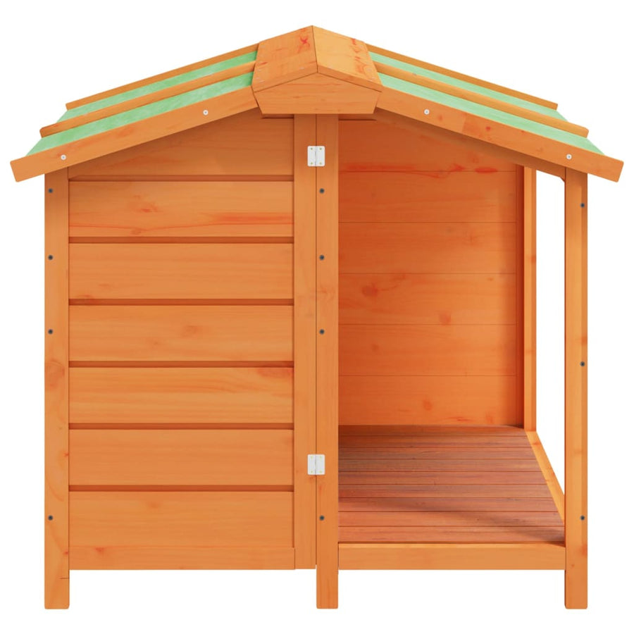 Hondenhok 96x87x80,5 cm massief grenenhout bruin Bruin