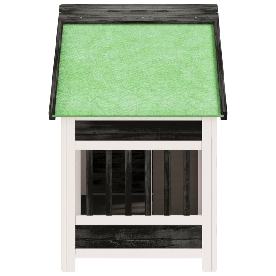 Hondenhok 96x60,5x87 cm massief grenenhout grijs Grijs