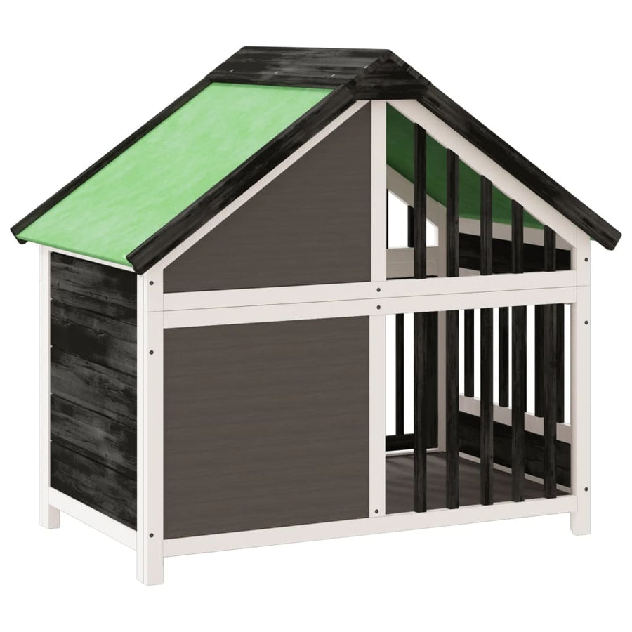 Hondenhok 96x60,5x87 cm massief grenenhout grijs Grijs