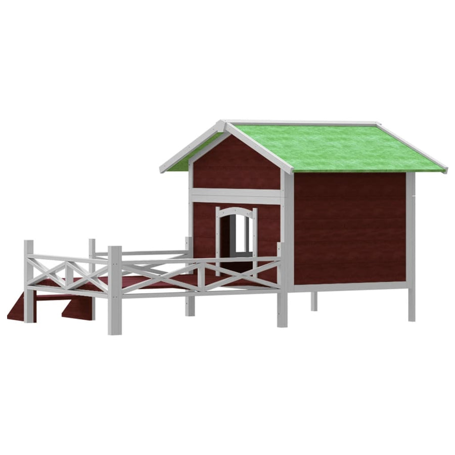 Hondenhok 159X120X88,5 Cm Massief Grenenhout Kleurig Mokka