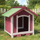 Hondenhok 65x65x61,5 cm massief grenenhout mokka
