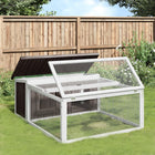 Rabbit hutch 117.5x97x47.5 cm solid grey pinewood