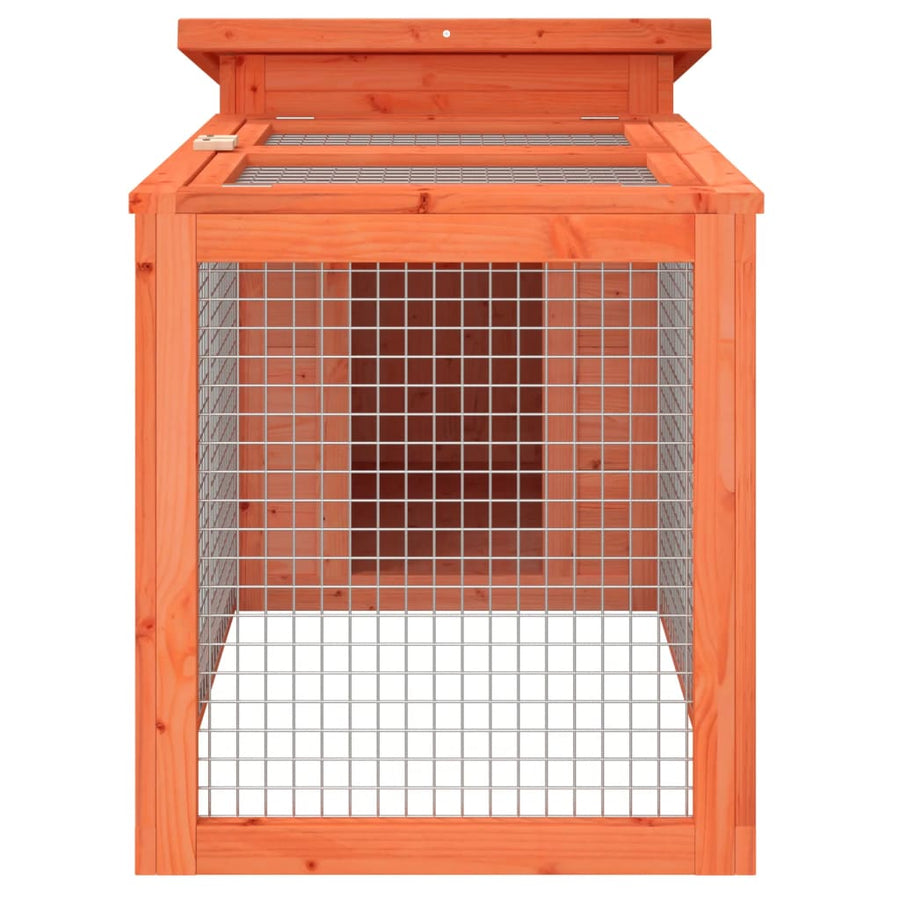 Konijnenhok 100,5X54X55 Cm Massief Grenenhout Bruin