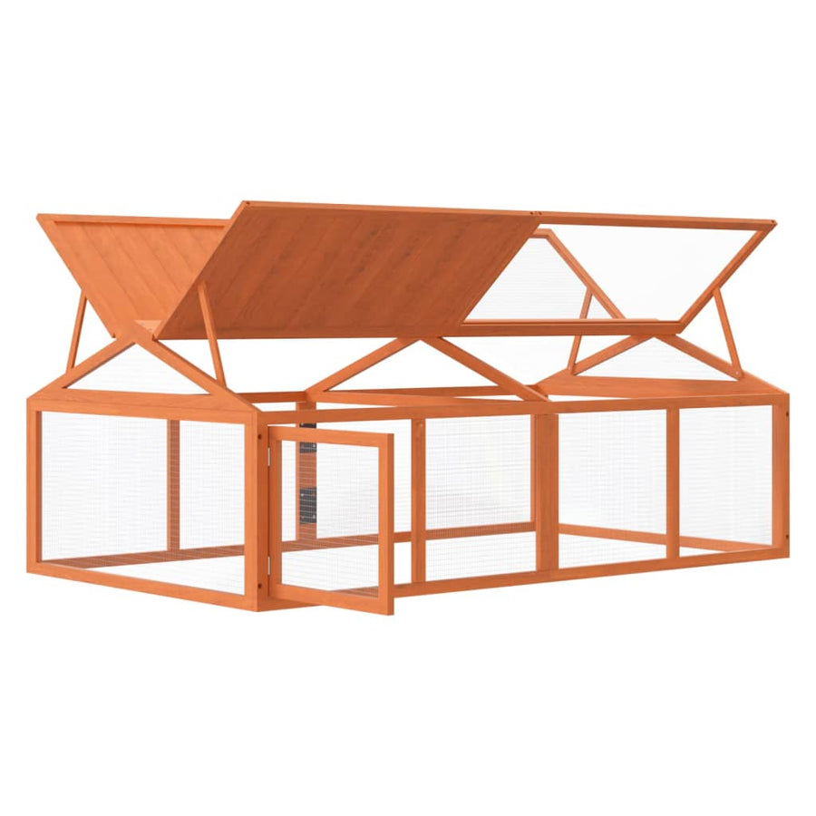 Dierenren 200X112,5X74 Cm Massief Grenenhout Bruin