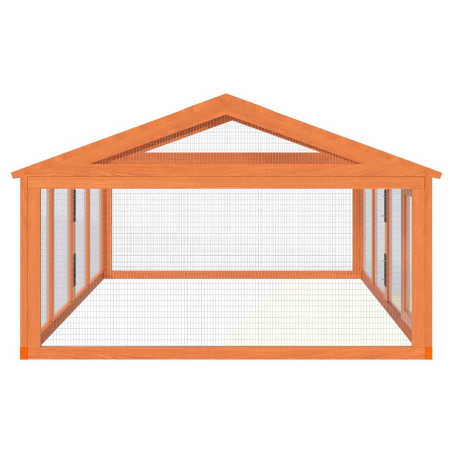 Dierenren 200X112,5X74 Cm Massief Grenenhout Bruin