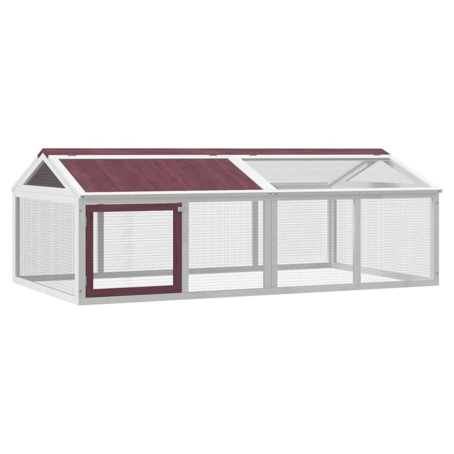 Dierenren 200X112,5X74 Cm Massief Grenenhout Mokkakleurig