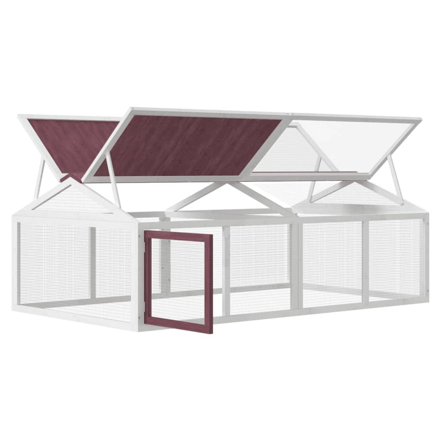 Dierenren 200X112,5X74 Cm Massief Grenenhout Mokkakleurig