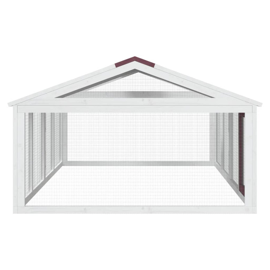 Dierenren 200X112,5X74 Cm Massief Grenenhout Mokkakleurig