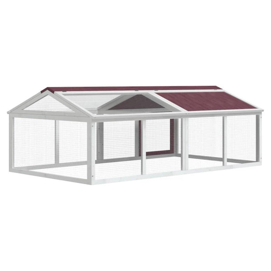 Dierenren 200X112,5X74 Cm Massief Grenenhout Mokkakleurig