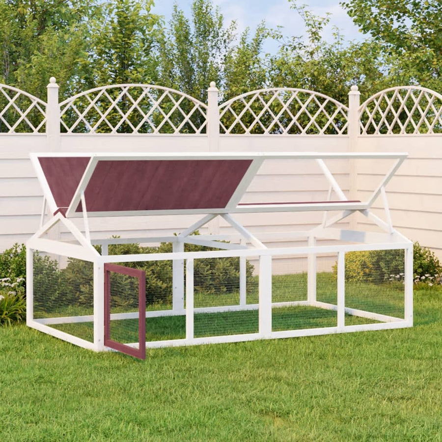 Dierenren 200X112,5X74 Cm Massief Grenenhout Mokkakleurig