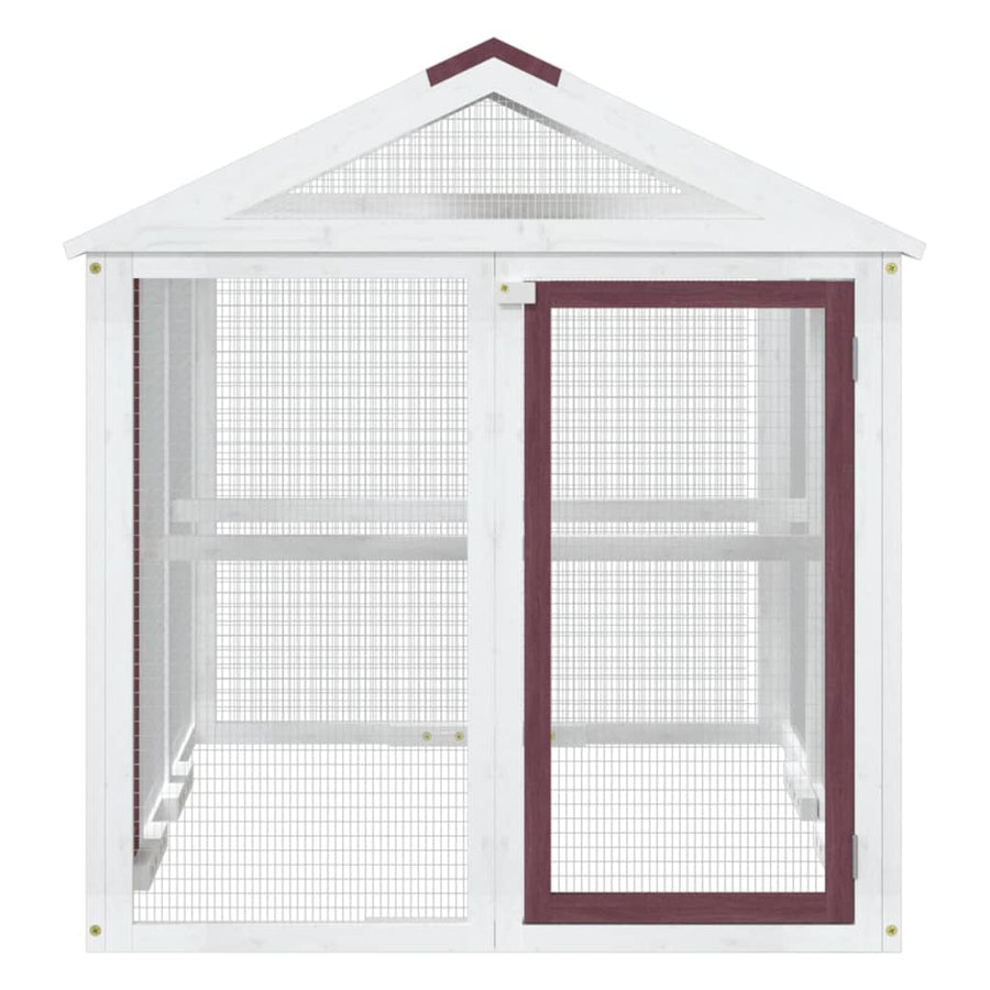 Dierenren 141X94X104 Cm Massief Grenenhout Kleurig Mokka