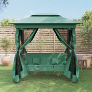 Tuinpaviljoen schommelbank 223x153x233 cm groen