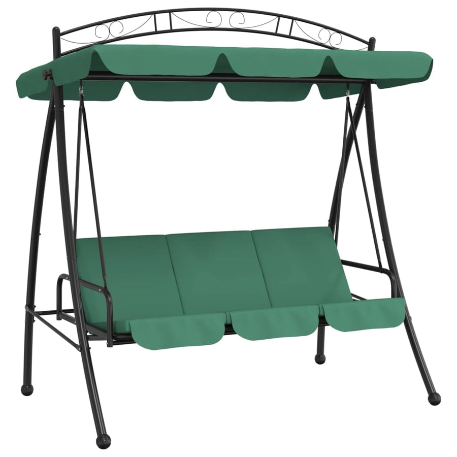 Schommelbank Met Luifel 98 Cm Stof En Staal Groen
