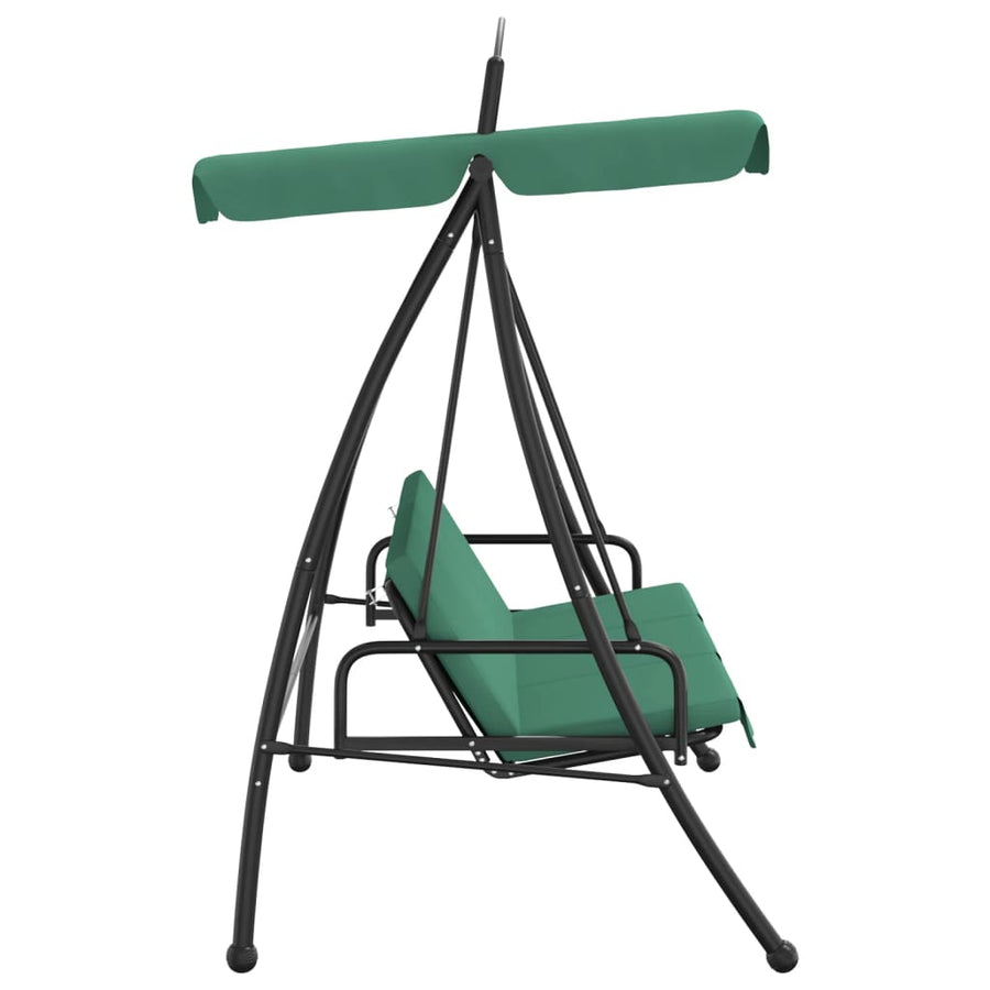 Schommelbank Met Luifel 98 Cm Stof En Staal Groen