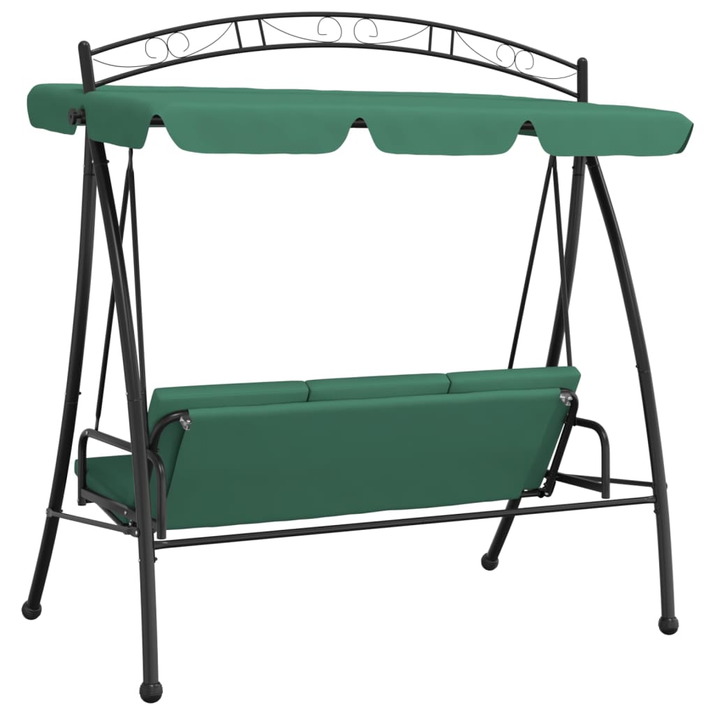 Schommelbank Met Luifel 98 Cm Stof En Staal Groen