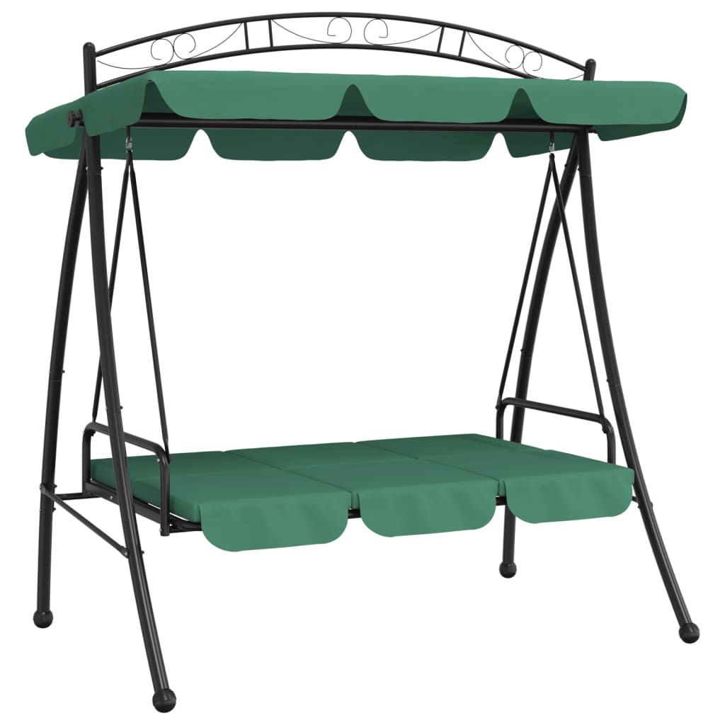 Schommelbank Met Luifel 98 Cm Stof En Staal Groen