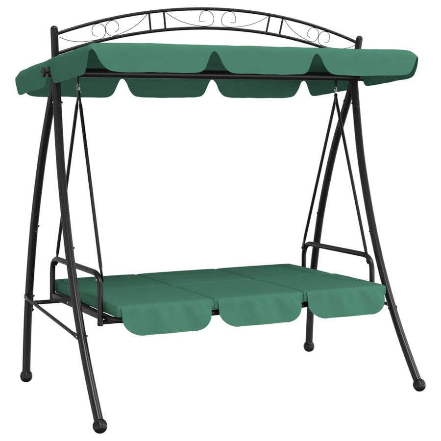 Schommelbank Met Luifel 98 Cm Stof En Staal Groen