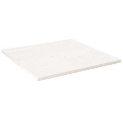 Tafelblad Vierkant 70X70X2,5 Cm Massief Grenenhout 70 x 70 x 2.5 cm Wit