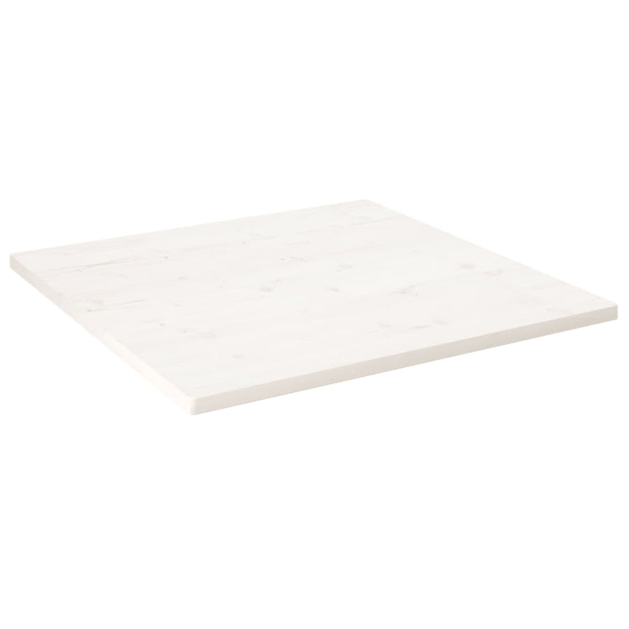 Tafelblad Vierkant 70X70X2,5 Cm Massief Grenenhout 70 x 70 x 2.5 cm Wit