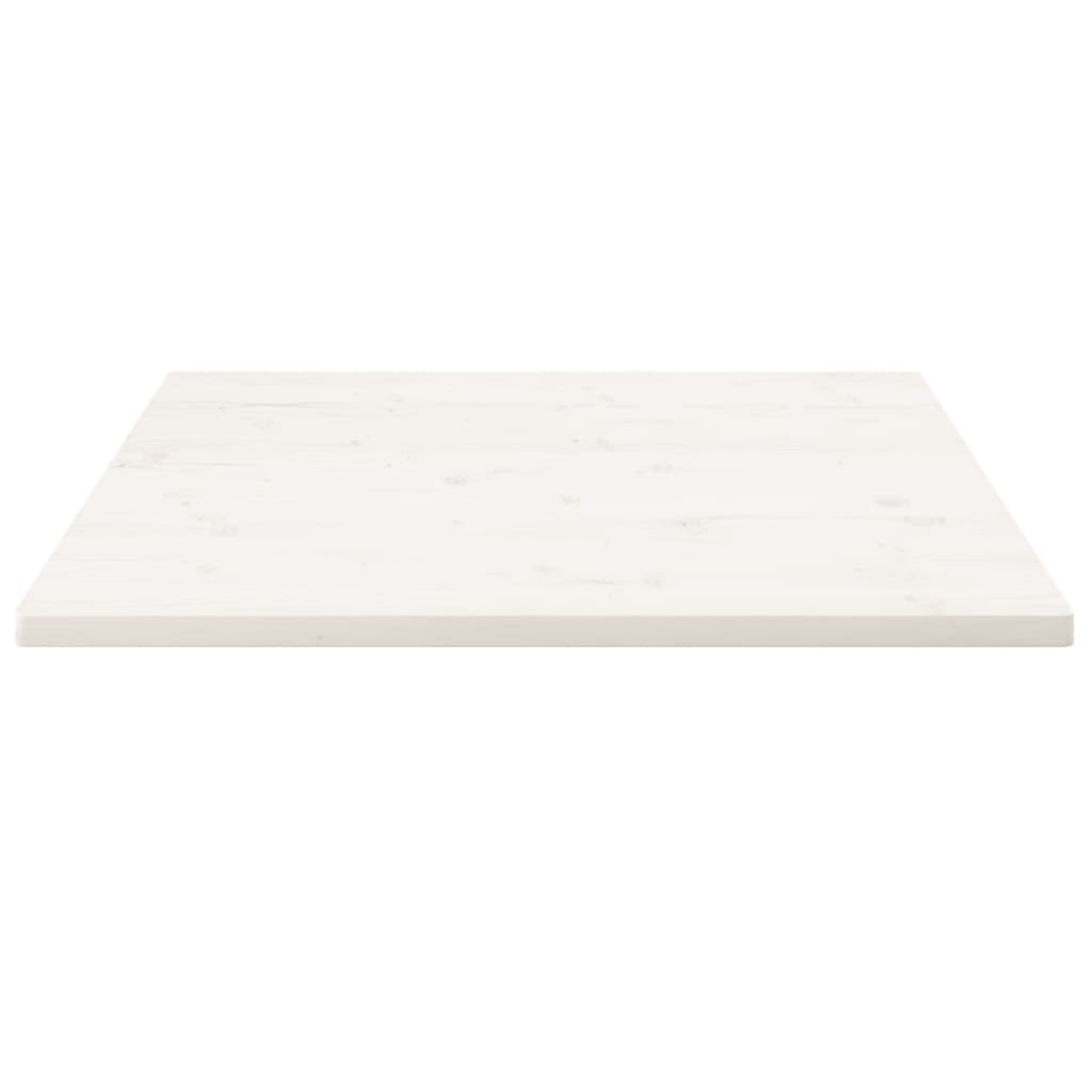Tafelblad Vierkant 70X70X2,5 Cm Massief Grenenhout 70 x 70 x 2.5 cm Wit