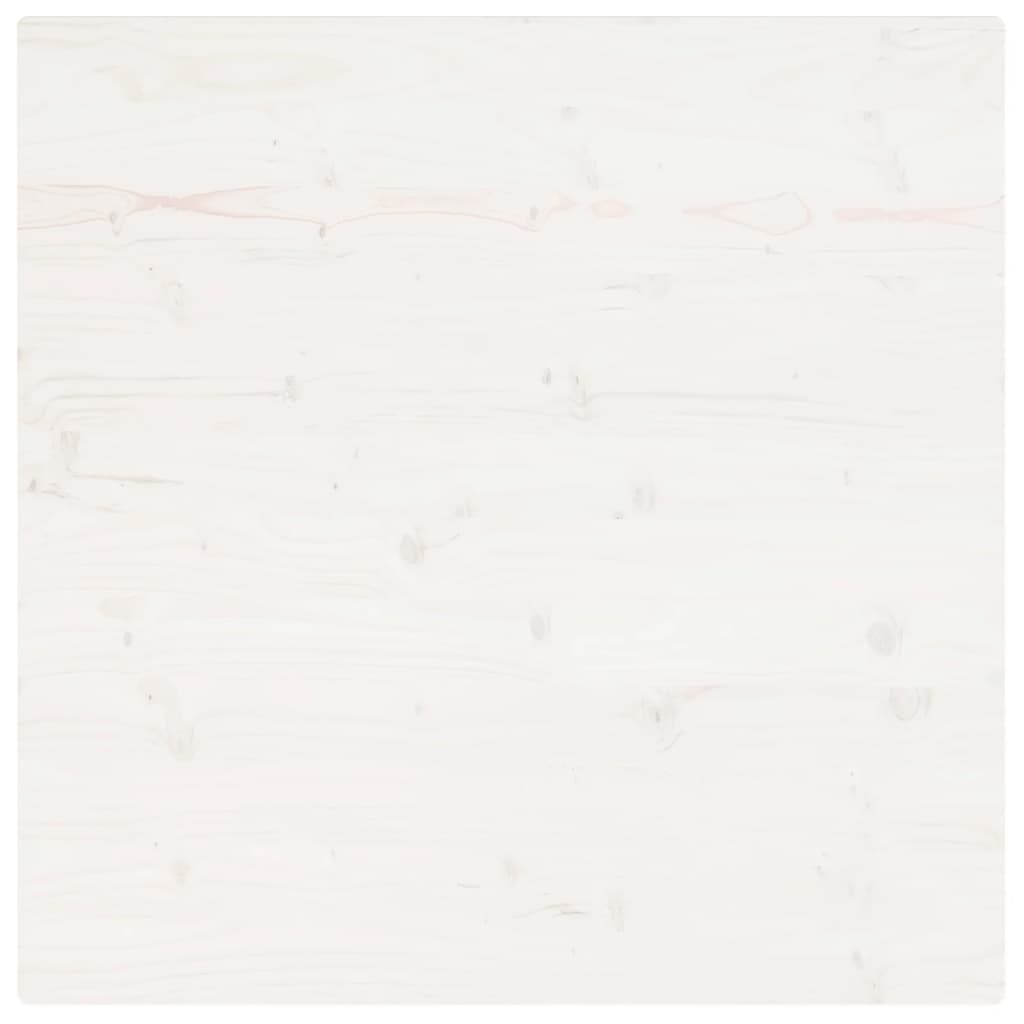 Tafelblad Vierkant 70X70X2,5 Cm Massief Grenenhout 70 x 70 x 2.5 cm Wit