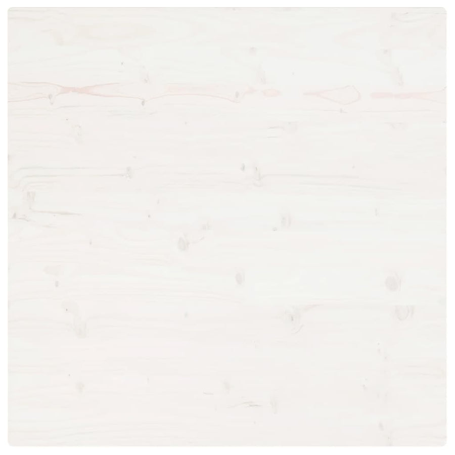 Tafelblad Vierkant 70X70X2,5 Cm Massief Grenenhout 70 x 70 x 2.5 cm Wit