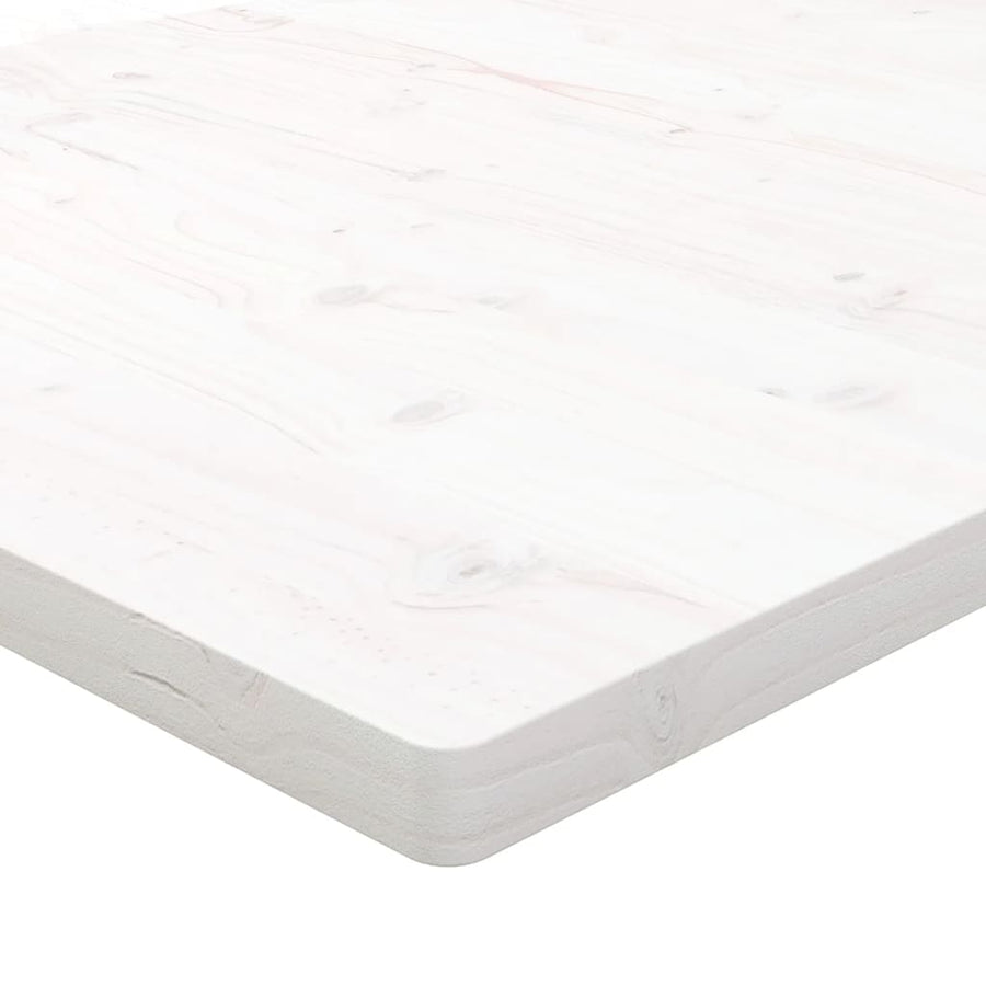 Tafelblad Vierkant 70X70X2,5 Cm Massief Grenenhout 70 x 70 x 2.5 cm Wit