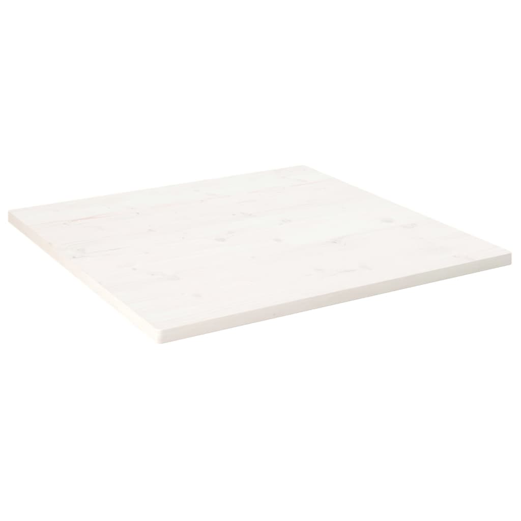 Tafelblad Vierkant 80X80X2,5 Cm Massief Grenenhout Wit