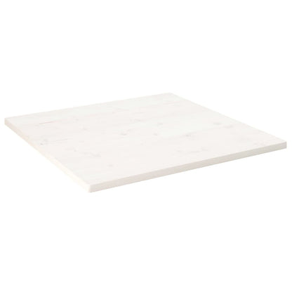 Tafelblad Vierkant 80X80X2,5 Cm Massief Grenenhout Wit