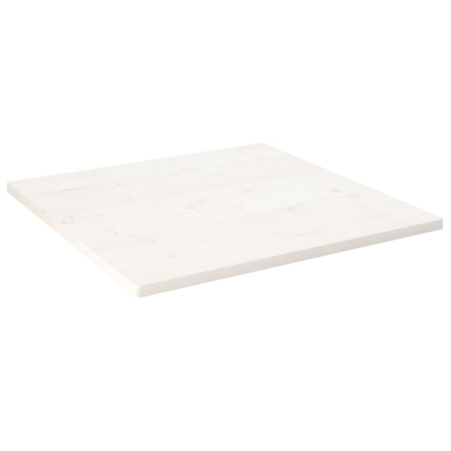 Tafelblad Vierkant 80X80X2,5 Cm Massief Grenenhout Wit