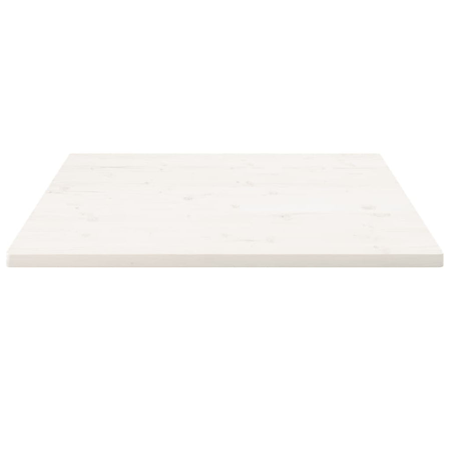 Tafelblad Vierkant 80X80X2,5 Cm Massief Grenenhout Wit