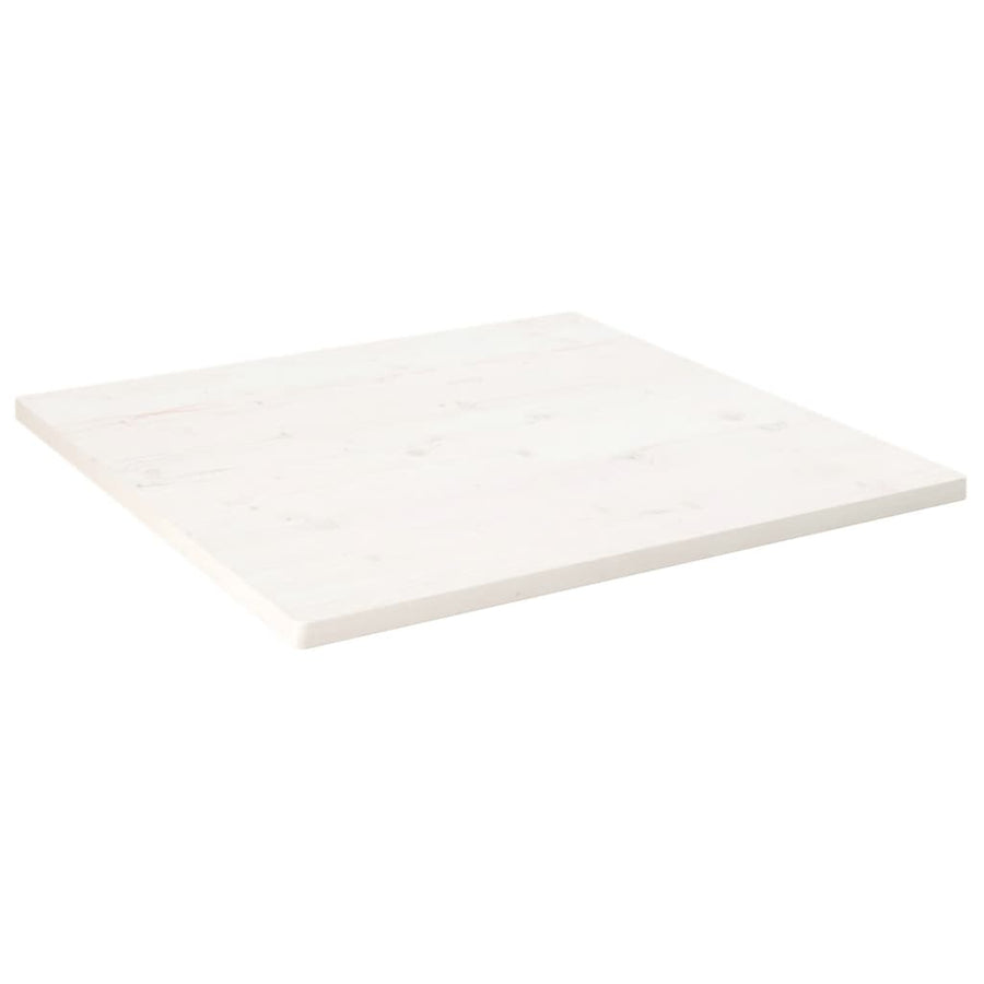 Tafelblad Vierkant 90X90X2,5 Cm Massief Grenenhout Wit