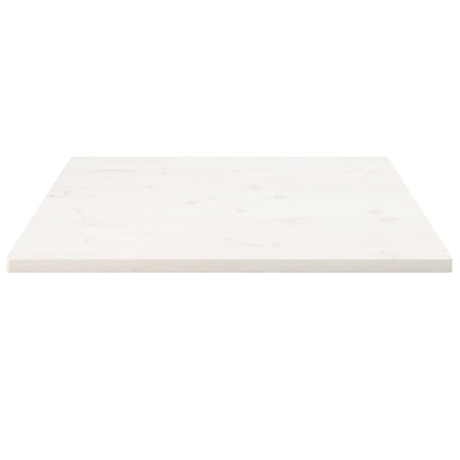 Tafelblad Vierkant 90X90X2,5 Cm Massief Grenenhout Wit