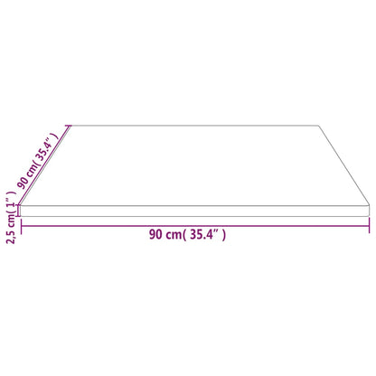 Tafelblad Vierkant 90X90X2,5 Cm Massief Grenenhout Wit