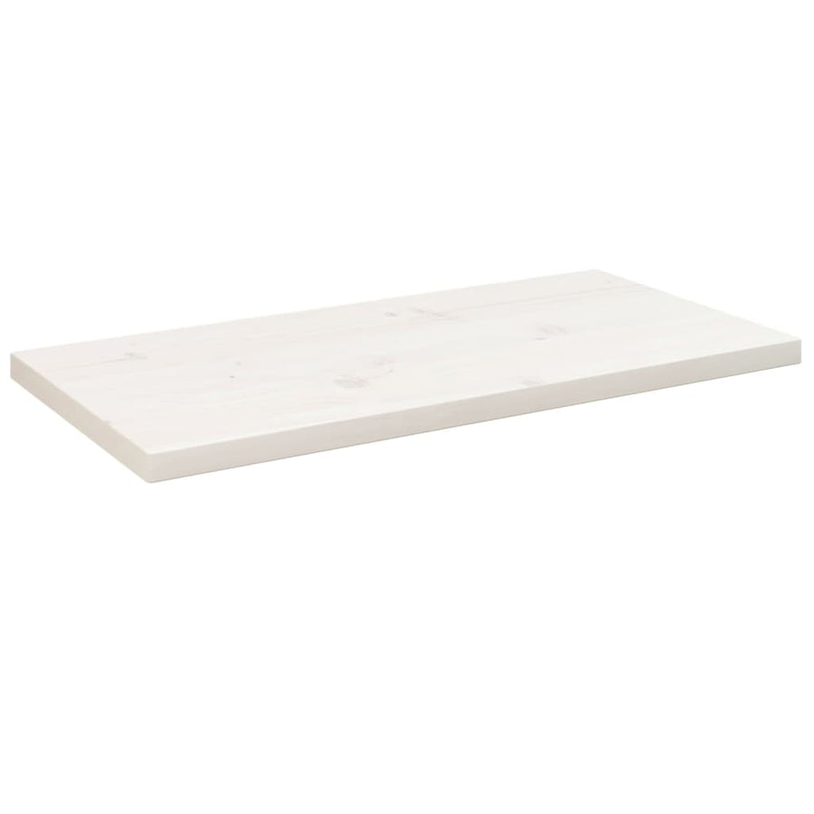 Tafelblad Rechthoekig 80X40X2,5 Cm Massief Grenenhout Wit 1 80 x 40 x 2.5 cm