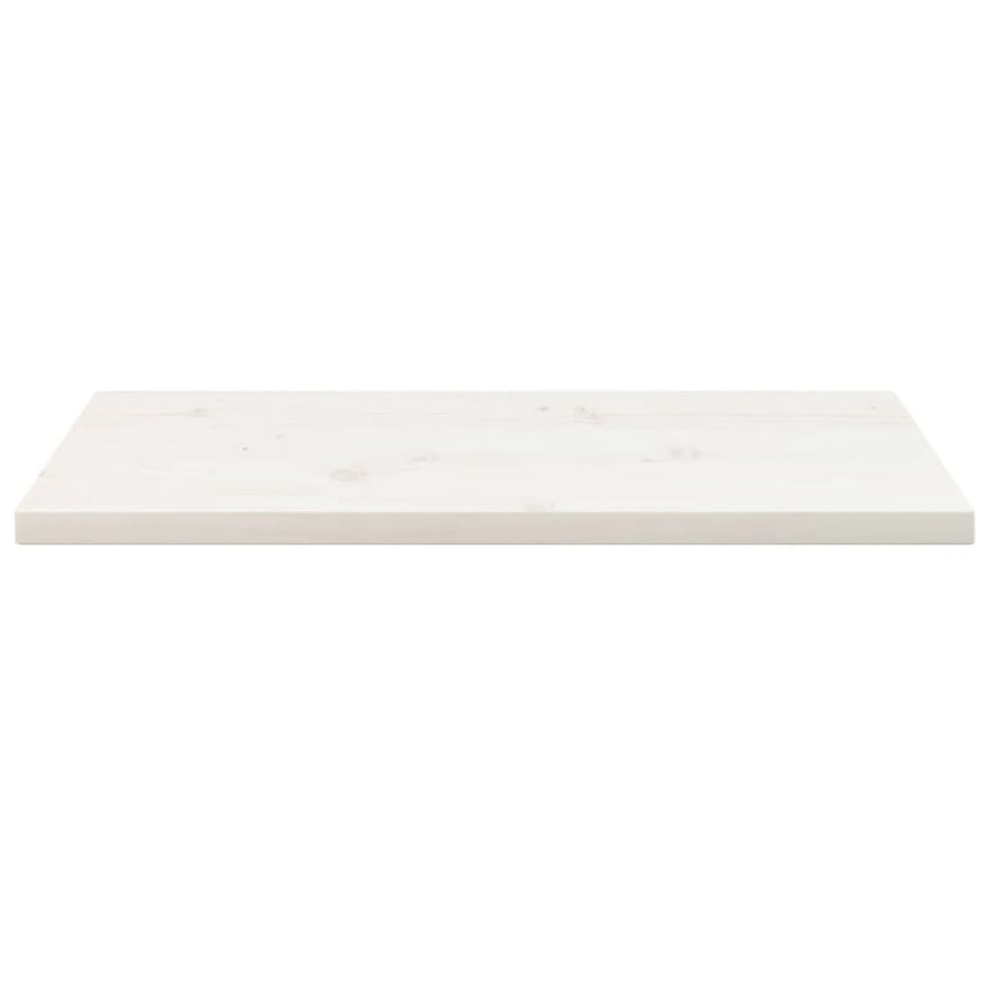 Tafelblad Rechthoekig 80X40X2,5 Cm Massief Grenenhout Wit 1 80 x 40 x 2.5 cm