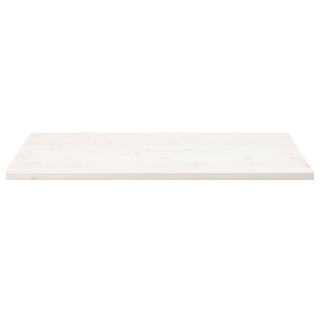 Tafelblad Rechthoekig 100X50X2,5 Cm Massief Grenenhout Wit
