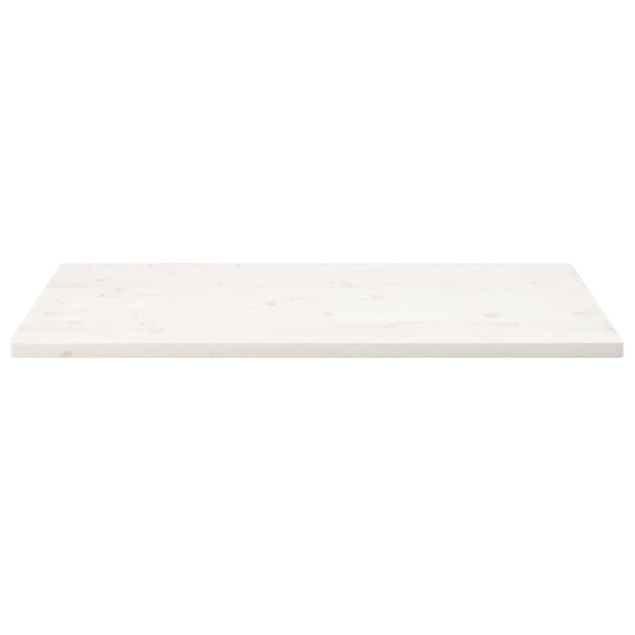 Tafelblad Rechthoekig 100X50X2,5 Cm Massief Grenenhout Wit