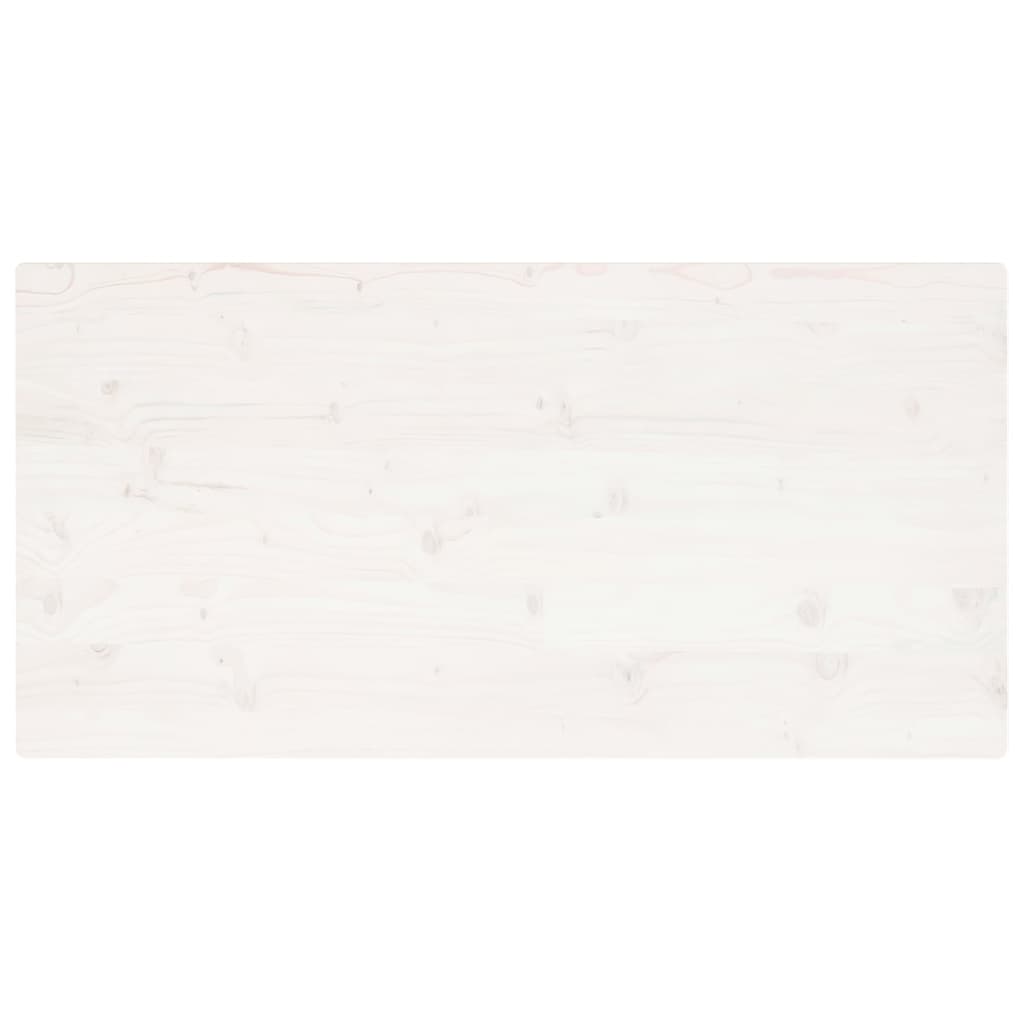 Tafelblad Rechthoekig 100X50X2,5 Cm Massief Grenenhout Wit