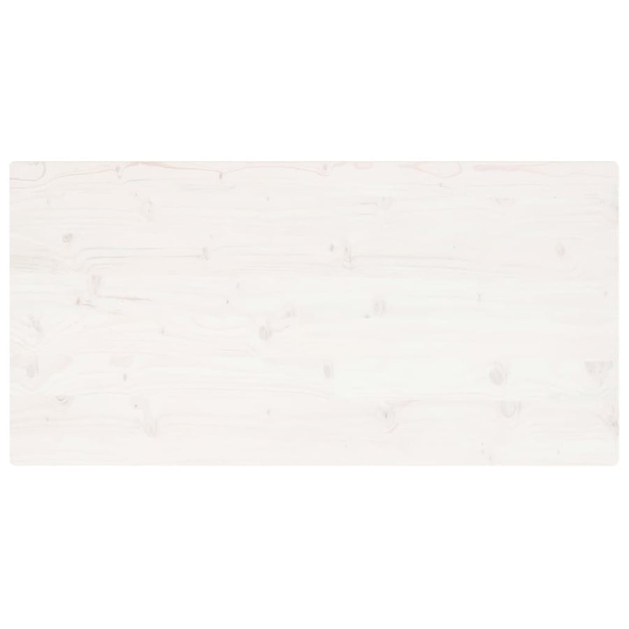 Tafelblad Rechthoekig 100X50X2,5 Cm Massief Grenenhout Wit