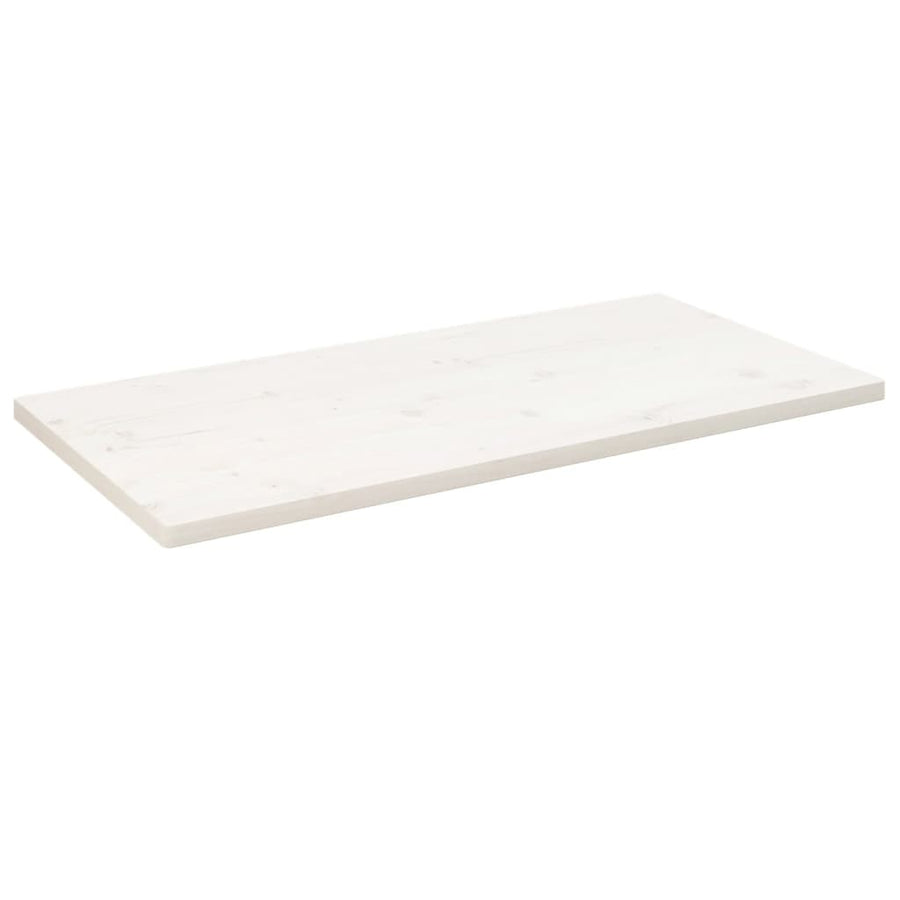 Tafelblad Rechthoekig 0X55X2,5 Cm Massief Grenenhout 110 x 55 x 2.5 cm Wit
