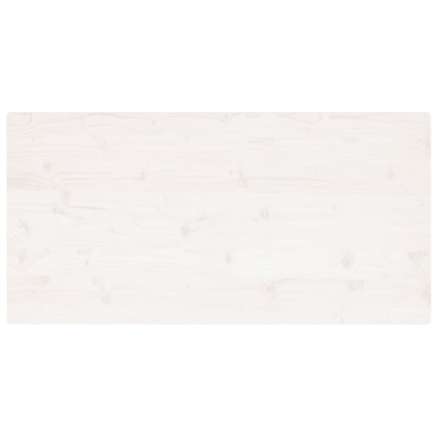 Tafelblad Rechthoekig 0X55X2,5 Cm Massief Grenenhout 110 x 55 x 2.5 cm Wit